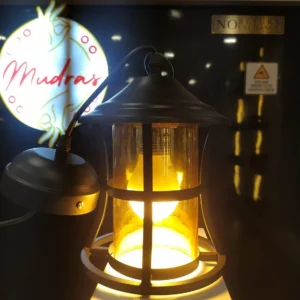 Hanging pendant lights glass lantern warm glow