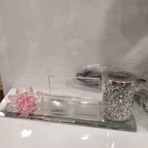 Pen holder Glass (Silver)