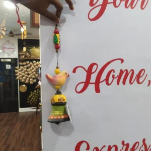 Bird door hanging bell for home entrance decor