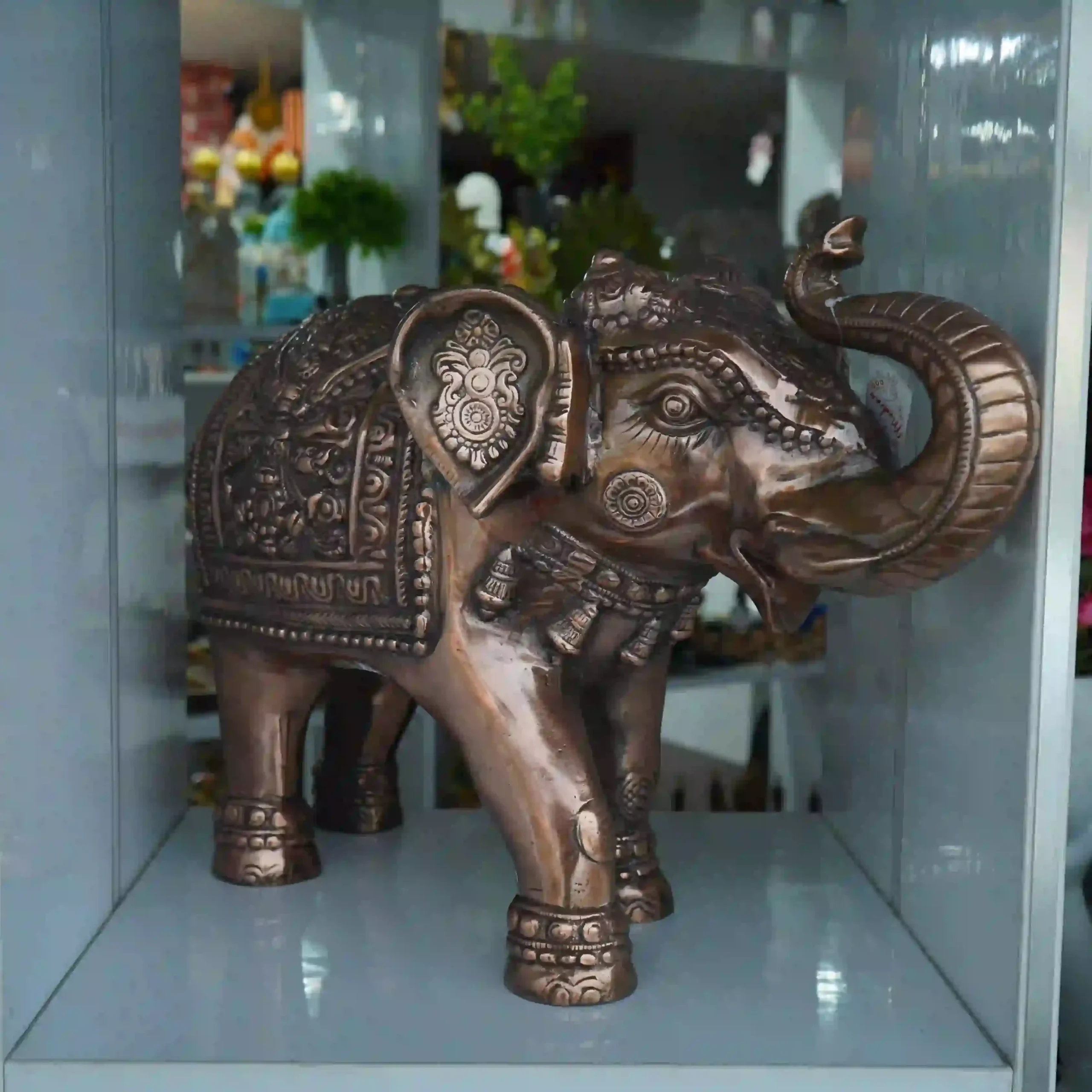 Antique bronze elephant statue for home decor display